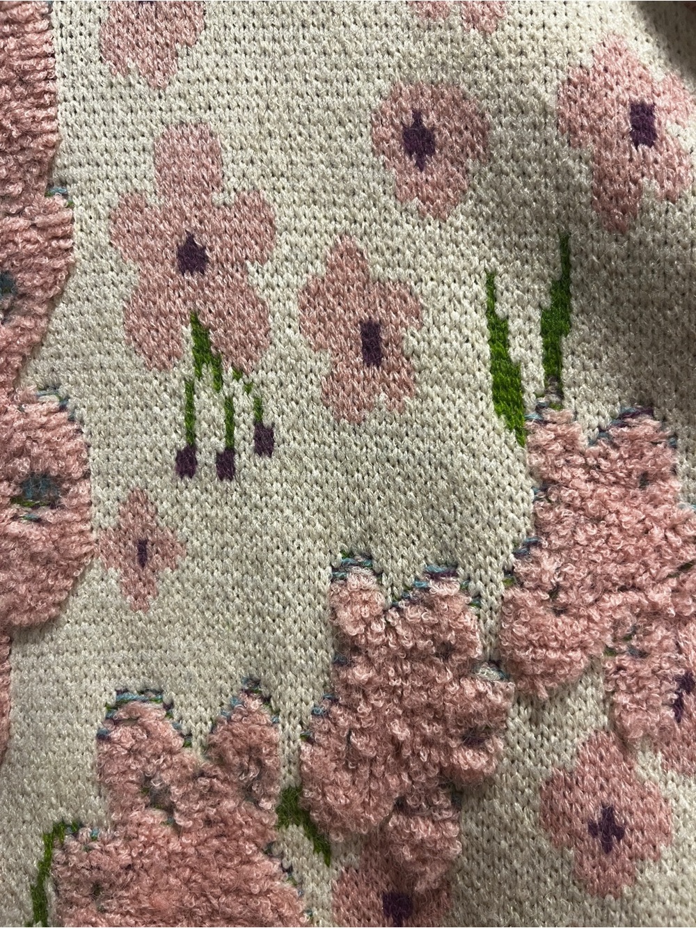 Soft Floral Cardigan Sweater - Picture 2 of 4